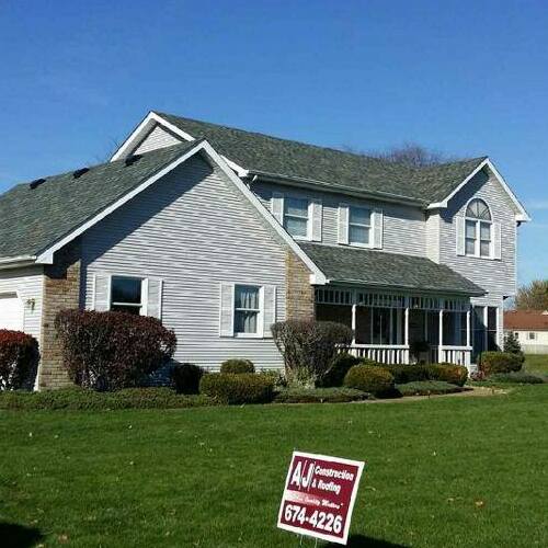 A Home With Completed Roof Repair.